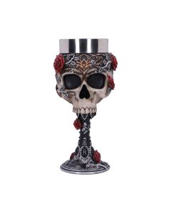 Gothic Roses Goblet 18cm Skulls Schädel (Premium)