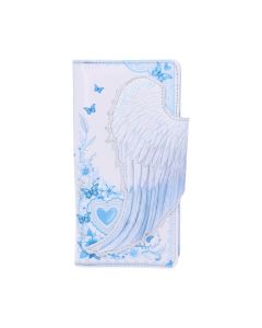 White Angel Wings Embossed Purse 18.5cm Angels Out Of Stock