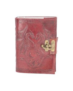 Double Dragon Leather Embossed Journal & Lock Dragons Drachen