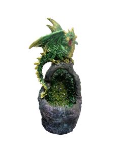 Emerald Crystal Guard Dragons Statues Medium (15cm to 30cm)