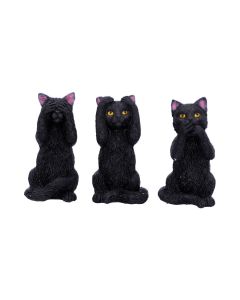 Three Wise Felines 8.5cm Cats Beliebte Produkte - Dunkel