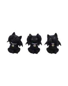 Three Wise Vampuss 9cm Cats Statues Small (Under 15cm)