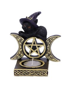 Black Magic Tea Light Holder 11.2cm Cats Gifts Under £100