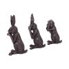 Three Wise Hares 14cm Hares Gifts Under £100
