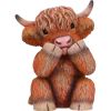 Three Wise Highland Cows 9.6cm Animals Gifts Under £100
