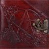 Pentagram Leather Emboss Journal+Lock(SIW) Witchcraft & Wiccan Gifts Under £100