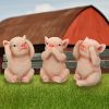 Three Wise Pigs 9.5cm Animals Gifts Under £100