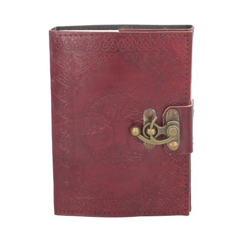 Tree Of Life Leather Journal w/lock 13 x 18cm Witchcraft & Wiccan Wieder auf Lager