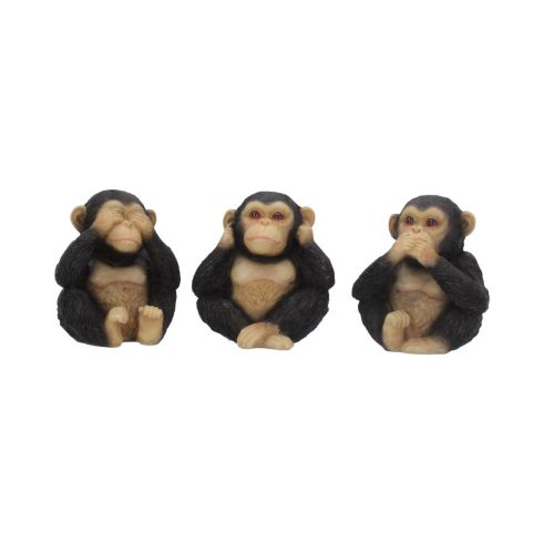 Three Wise Chimps 8cm Apes & Primates Out Of Stock