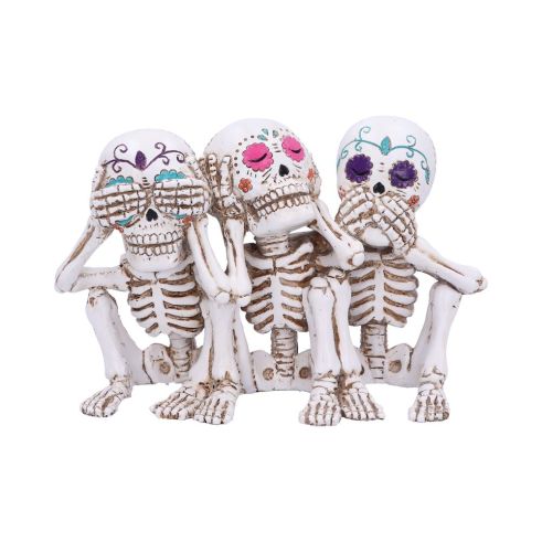 Three Wise Calaveras 20.3cm Skeletons Out Of Stock
