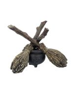 Broomstick Crystal Ball Holder 17cm Witchcraft & Wiccan Gifts Under £100
